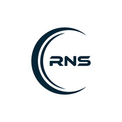 RNS logo. R N S design. White RNS letter. RNS, R N S letter logo design. R N S letter logo design in FIVE, FOUR, THREE, style. letter logo set in one artboard. R N S letter logo vector design.