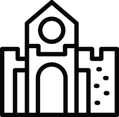 Saint Petersburg church icon outline vector. Religious heritage. Famous city sightseeing