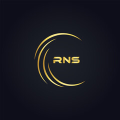 RNS logo. R N S design. White RNS letter. RNS, R N S letter logo design. R N S letter logo design in FIVE, FOUR, THREE, style. letter logo set in one artboard. R N S letter logo vector design.