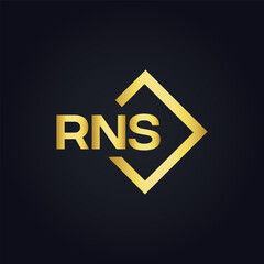 RNS logo. R N S design. White RNS letter. RNS, R N S letter logo design. R N S letter logo design in FIVE, FOUR, THREE, style. letter logo set in one artboard. R N S letter logo vector design.