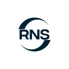 RNS logo. R N S design. White RNS letter. RNS, R N S letter logo design. R N S letter logo design in FIVE, FOUR, THREE, style. letter logo set in one artboard. R N S letter logo vector design.