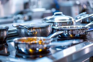 Professional chef cooking in a luxury restaurant