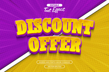 Discount offer editable text effect