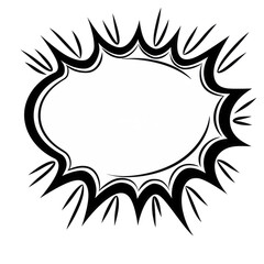 Basic Speech Bubble Outline, a versatile template on transparent background