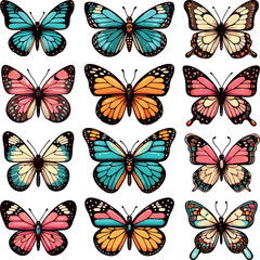 A Collection of Graceful Butterfly Vector Illustrations