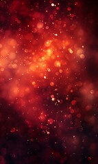 Abstract red bokeh background. Christmas and New Year concept.