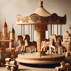 Wooden carousel