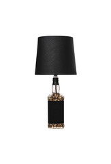 table lamp floor lamp from a bottle of whiskey filled with cartridge cases isolated on a white