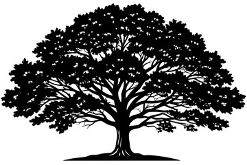 tree vector silhouette illustration