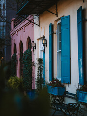 Row of stunning architectural structures with painted facades