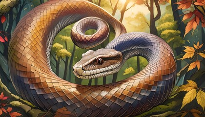 Make a coiled jergon snake 