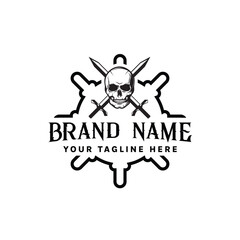 pirate logo design template 