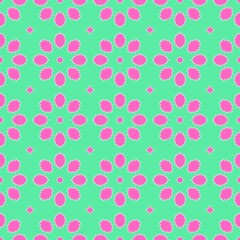 polka dots on a light green background, seamlessly tile pattern