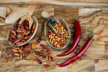 rote Früchte der Chilipflanze Capsicum