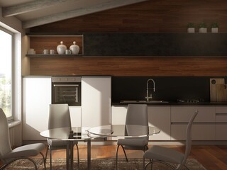 New modern kitchen interior