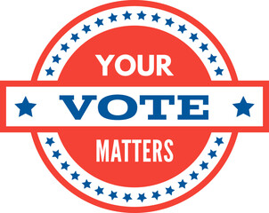 American election badges and vote logo, labels, design elements, United States, banner collection to encourage voting elections. Vintage elections, campaign and voting signs set.