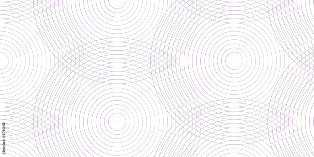 Wall mural seamless geometric spiral pattern and abstract circle wave lines overlapping pattern isolated. desig