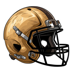 Fototapeta premium PNG image of a football helmet with a clear, transparent background.