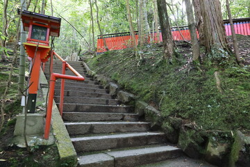A scene of the precincts of Yatsuo-jinjya Shrine in Nara City in Nara Prefecture　