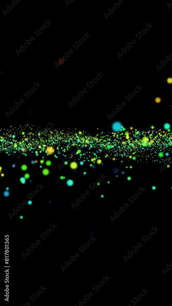 Poster motion graphics background with shapes and particles. abstract sparkling animated background. infini