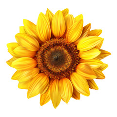 Obraz premium A vivid PNG of a sunflower, cut out with a transparent background.