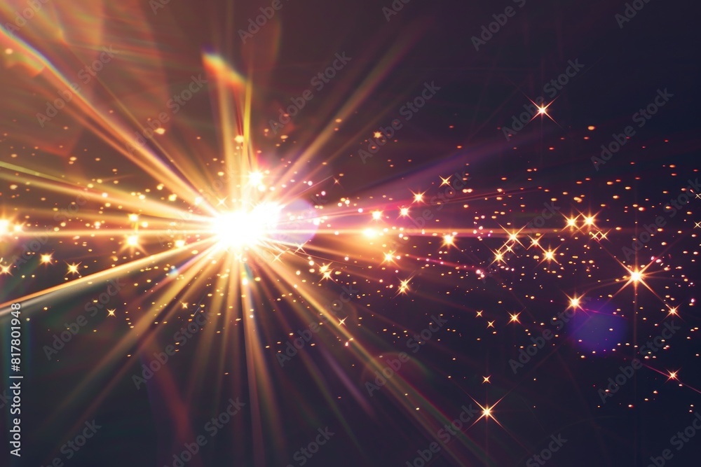 Poster a bright light shining on a black background. suitable for various design projects