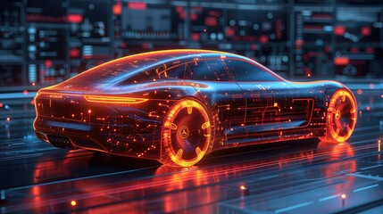 Copy space area allows for customizable text overlays, perfect for advertising campaigns or promotional materials related to electric vehicle technology