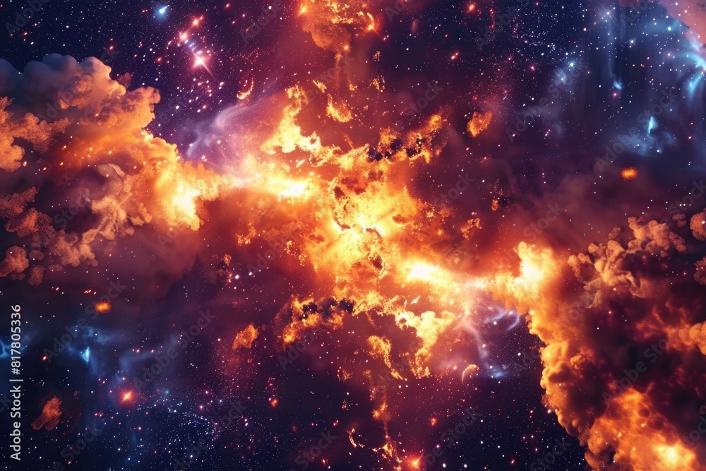 Aufkleber a mesmerizing image of a space filled with stars. perfect for astronomy enthusiasts