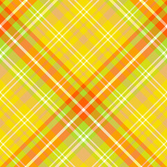 Seamless pattern in comfortable yellow, orange and green colors for plaid, fabric, textile, clothes, tablecloth and other things. Vector image. 2