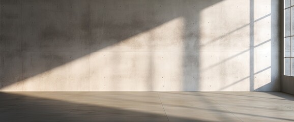 Obraz premium A large, empty room with a window that lets in sunlight