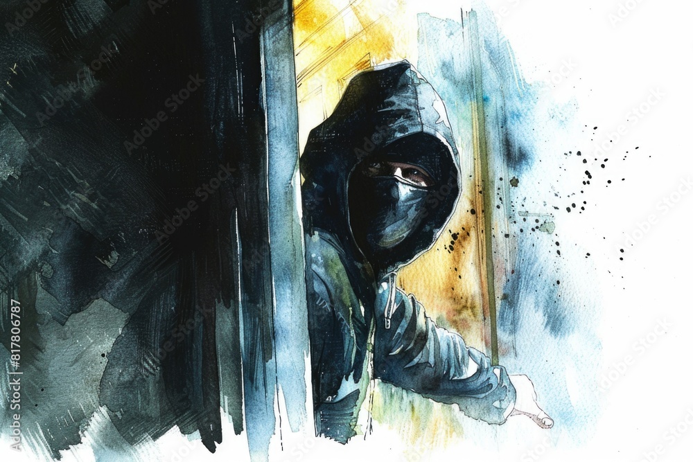 Poster a realistic painting of a person wearing a hoodie. suitable for various design projects