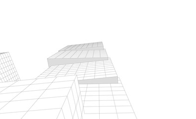 Fototapeta premium abstract architectural drawing 3d illustration