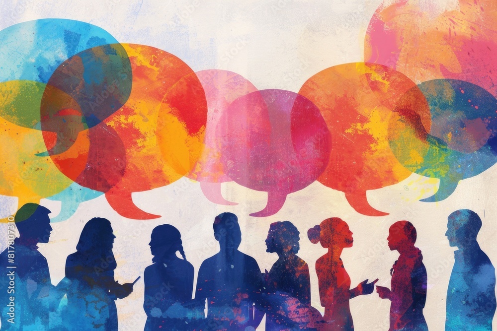 Poster a group of people standing next to each other. suitable for team building concepts