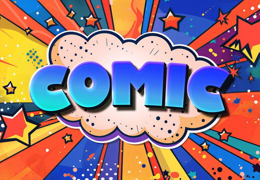 Text Effect Comic Bang with Generative AI