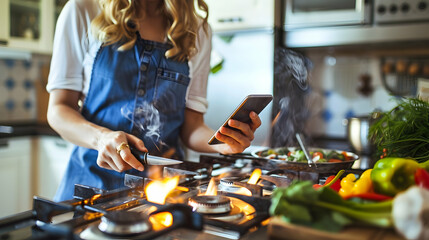 woman cooking in the kitchen 