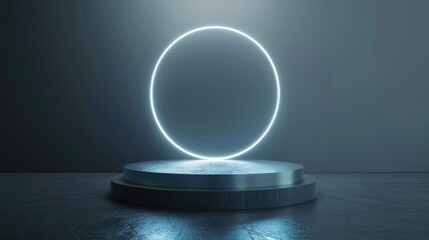 A mysterious circular light shining in a dark room. Perfect for dramatic lighting effects