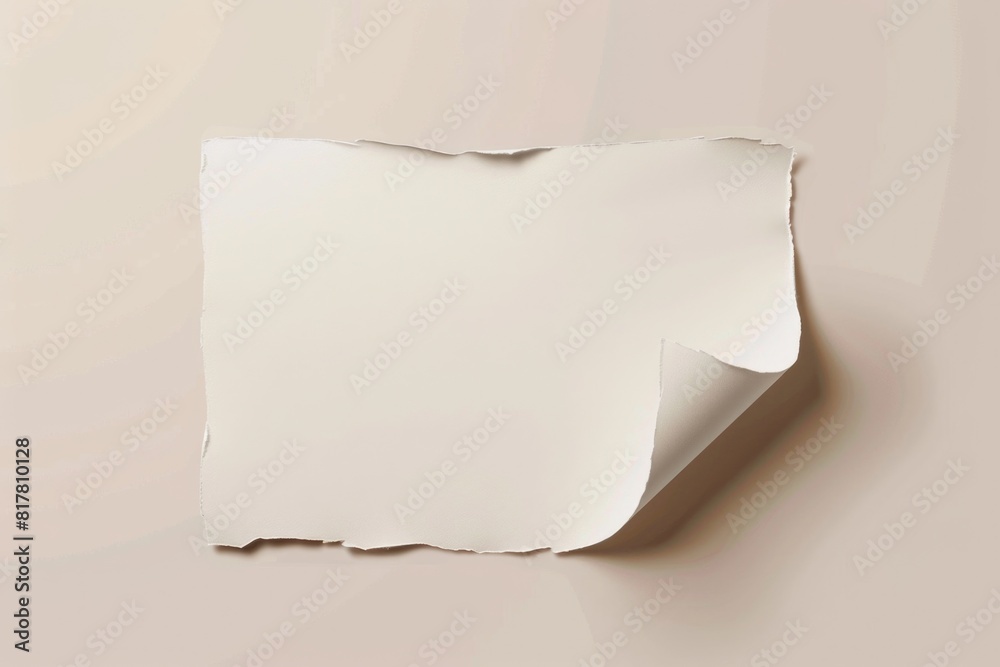 Poster a piece of paper with a curled corner, suitable for various design projects