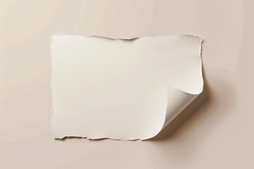 A piece of paper with a curled corner, suitable for various design projects