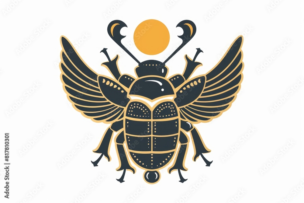 Poster a bug with wings against a sunny backdrop. ideal for nature and wildlife concepts