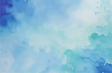 Abstract watercolor background, Blue watercolor