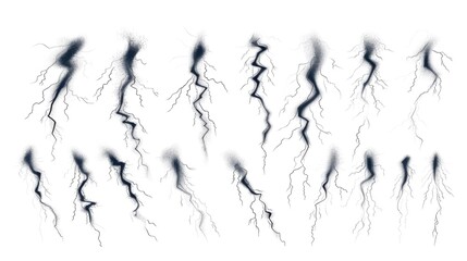 A striking image of multiple lightning bolts in the air. Perfect for weather and natural disaster concepts