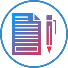 Fototapeta premium Writing Icon Style