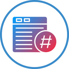 Hashtags Icon Style