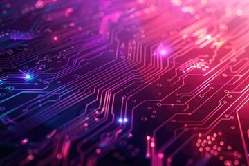 Fototapeta premium Detailed view of a computer circuit board. Ideal for technology concepts