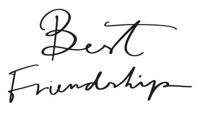 Best Friendship calligraphy text font hand lettering sign symbol object icon  best friendship poster illustration vector typography decoration love forever happy art inspiration message print modern 