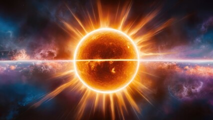 Obraz premium Stellar Fusion Concept Art for graphic project