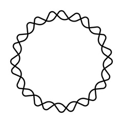 black Circular shape, wavy