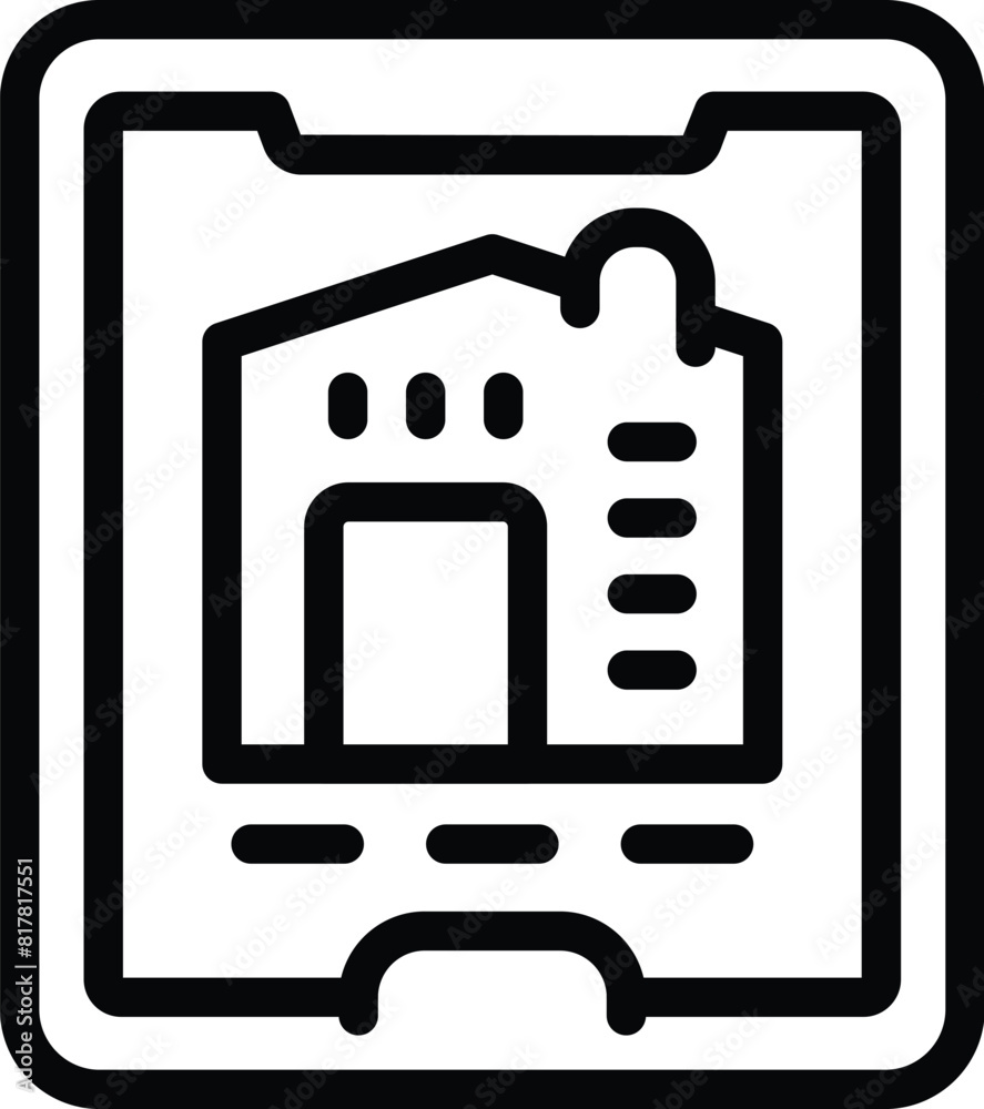 Canvas Prints Internet of things home icon outline vector. Smart tech development. Indoor modern installation - Canvas Prints
