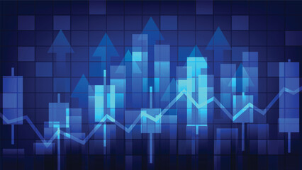 economy and finance concept background with uptrend arrow show growth