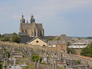 Saint-Hubert Basilica and cemetary , Luxembourg, Belgium.